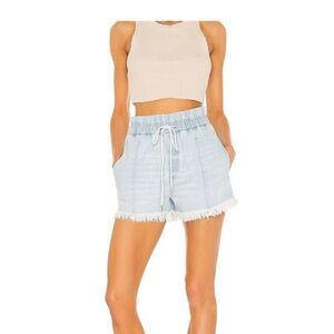 Pistola Blue High Waist Denim Shorts